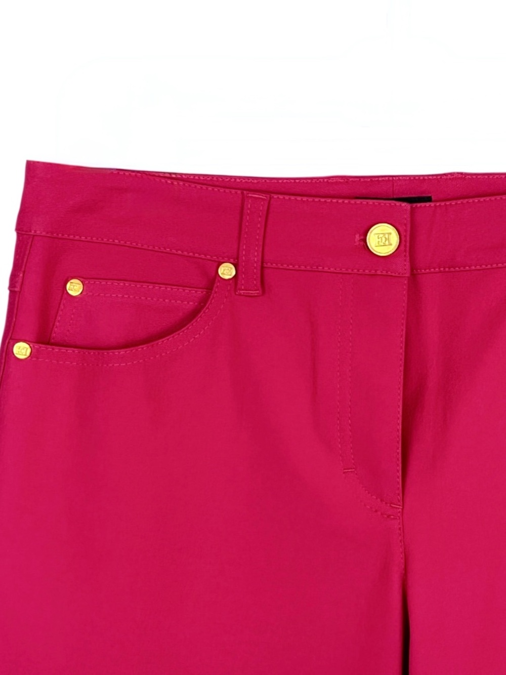 NWT Escada Fuchsia Bootleg Jeans Cotton Stretch EU 38 US 8